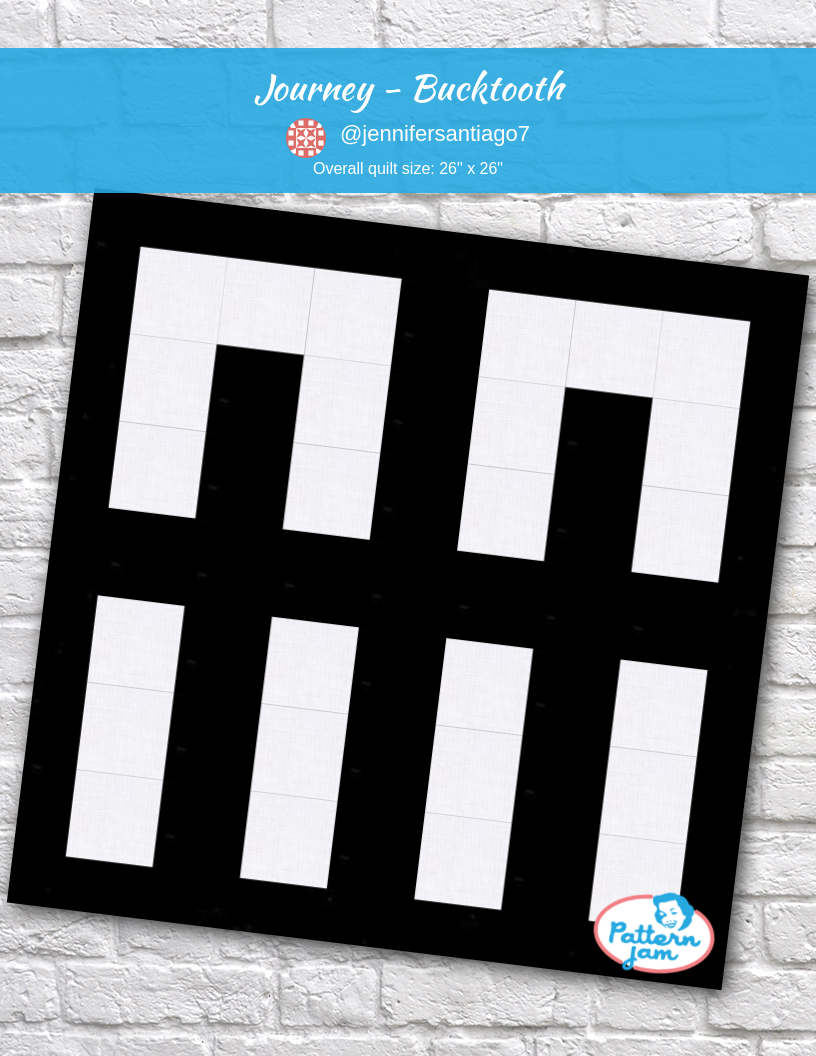 Journey - Bucktooth - custom quilt designed by &#64;jennifersantiago7 using PatternJam quilt design software