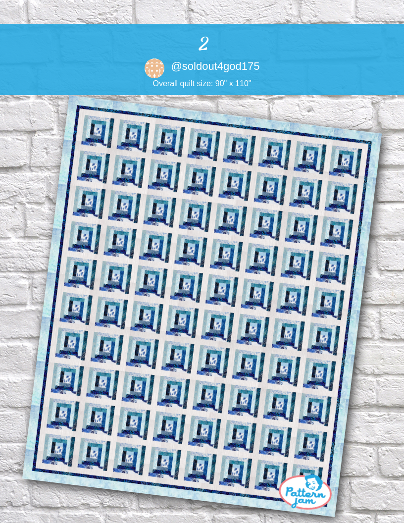 2 - custom quilt designed by &#64;soldout4god175 using PatternJam quilt design software