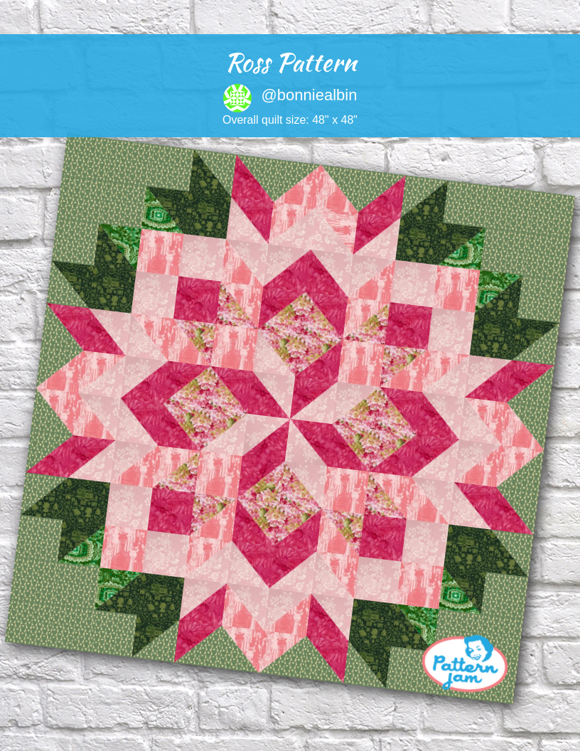ross pattern - custom quilt designed by &#64;bonniealbin using PatternJam quilt design software