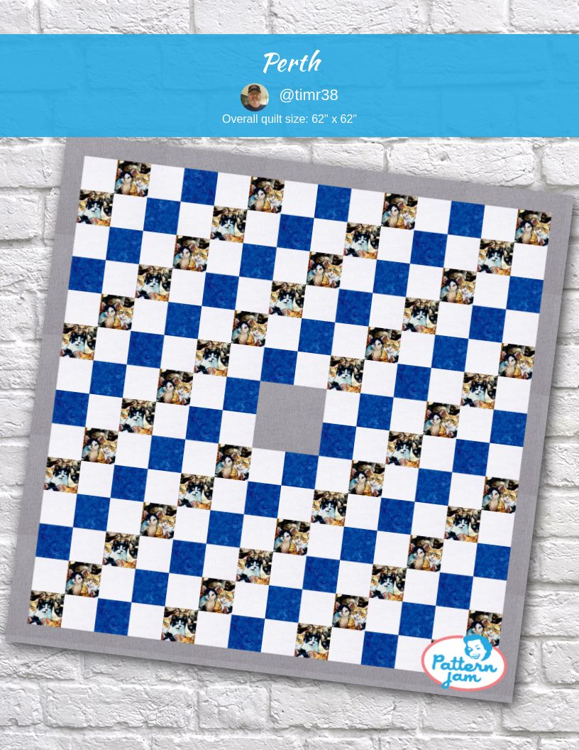 Perth - custom quilt designed by &#64;timr38 using PatternJam quilt design software