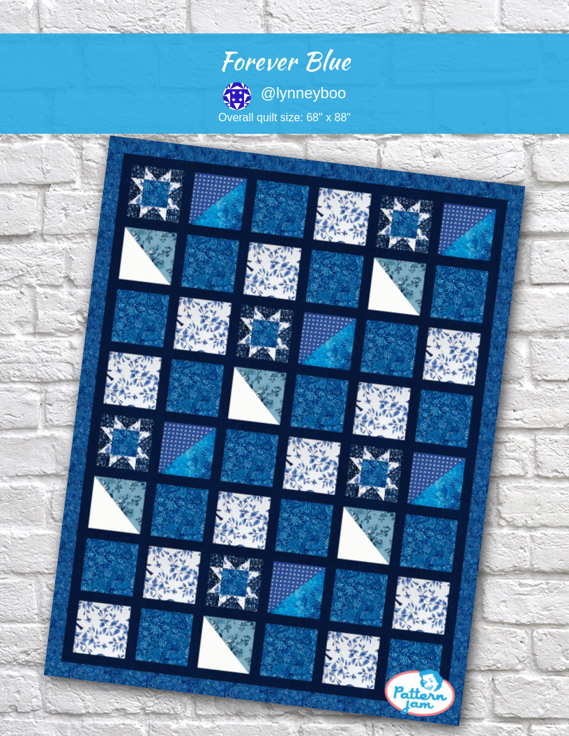 Forever blue - custom quilt designed by &#64;lynneyboo using PatternJam quilt design software
