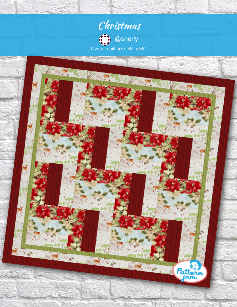 christmas - custom quilt designed by &#64;sherly using PatternJam quilt design software