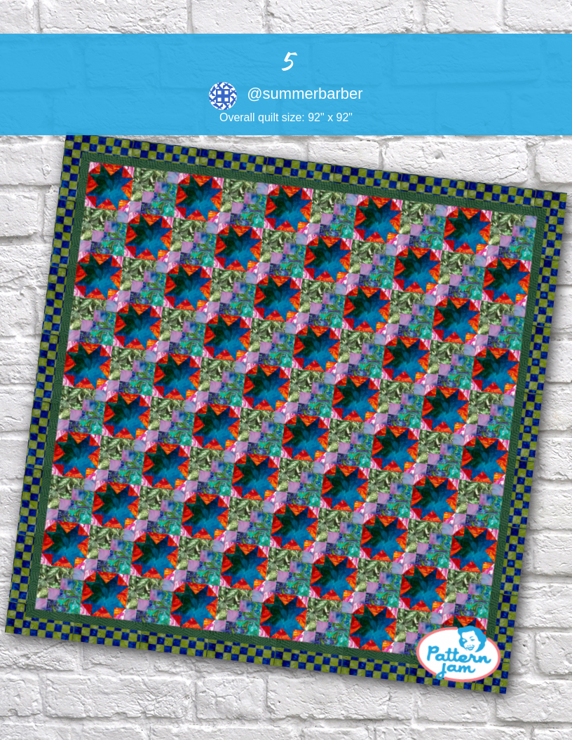 5 - custom quilt designed by &#64;summerbarber using PatternJam quilt design software