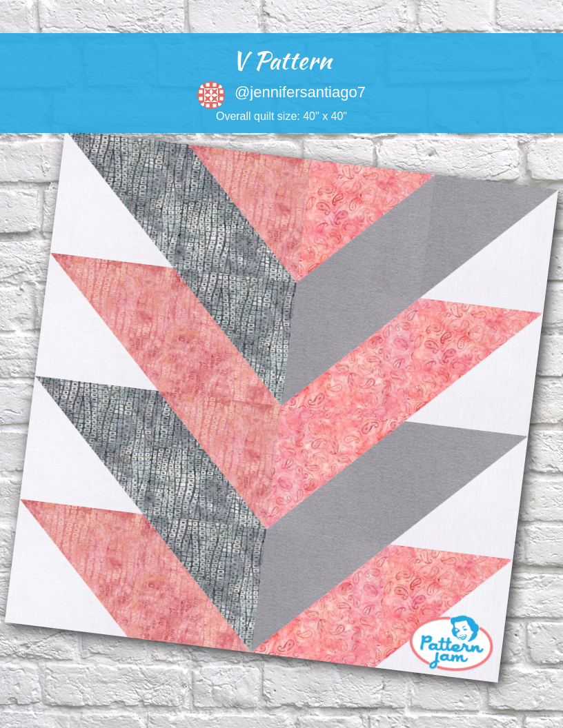 V Pattern - custom quilt designed by &#64;jennifersantiago7 using PatternJam quilt design software