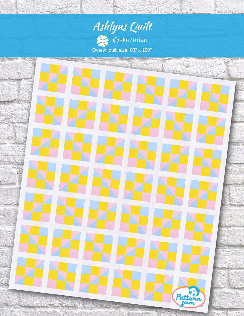 ashlyns quilt - custom quilt designed by &#64;skezerian using PatternJam quilt design software