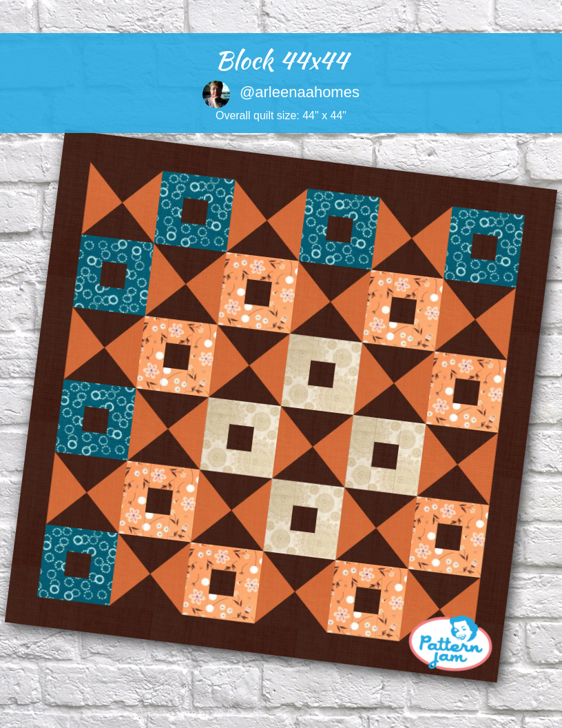 Block 44x44 - custom quilt designed by &#64;arleenaahomes using PatternJam quilt design software