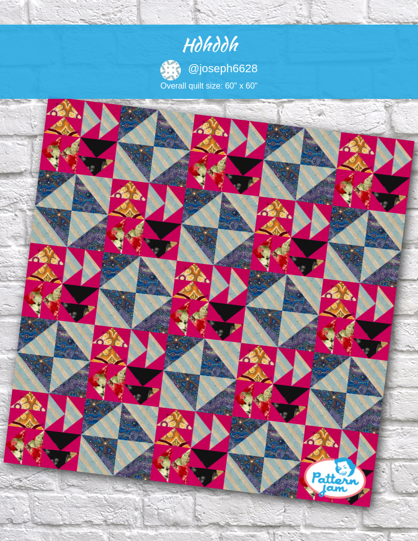 Hdhddh - custom quilt designed by &#64;joseph6628 using PatternJam quilt design software