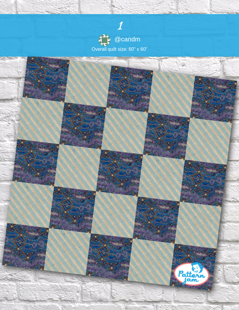 1 - custom quilt designed by &#64;candm using PatternJam quilt design software