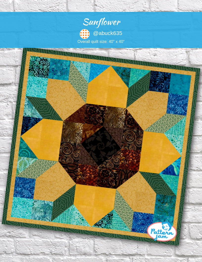 sunflower - custom quilt designed by &#64;abuck635 using PatternJam quilt design software