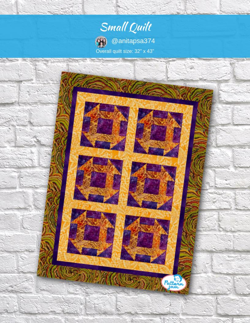 small quilt - custom quilt designed by &#64;anitapsa374 using PatternJam quilt design software