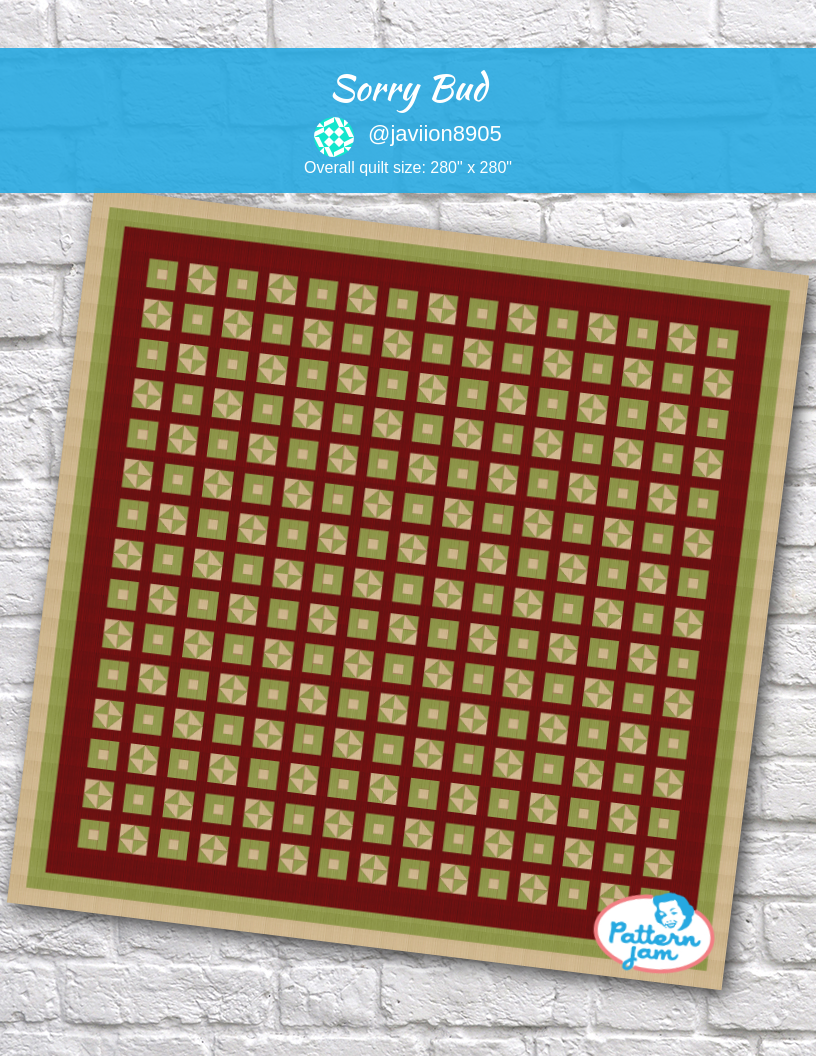 Sorry bud - custom quilt designed by &#64;javiion8905 using PatternJam quilt design software