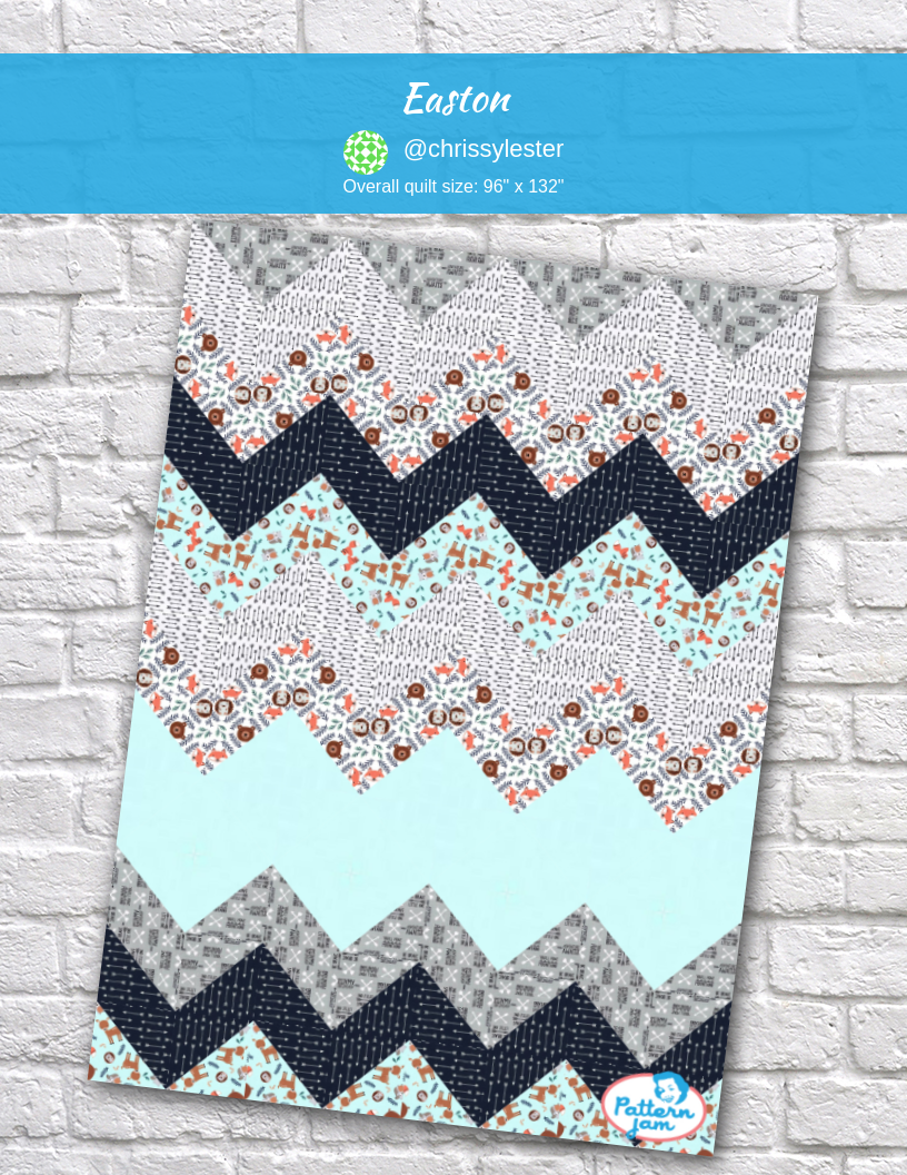 Easton - custom quilt designed by &#64;chrissylester using PatternJam quilt design software