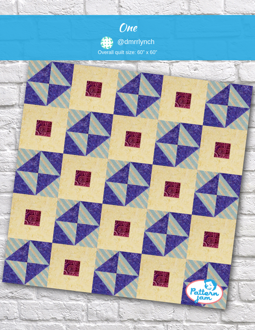 one - custom quilt designed by &#64;dmrrlynch using PatternJam quilt design software