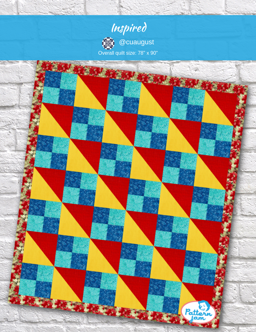 Inspired - custom quilt designed by &#64;cuaugust using PatternJam quilt design software