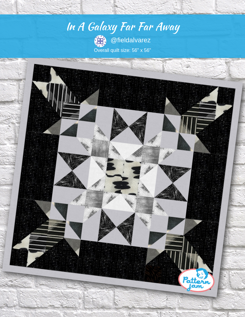 In A Galaxy Far Far Away - custom quilt designed by &#64;fieldalvarez using PatternJam quilt design software