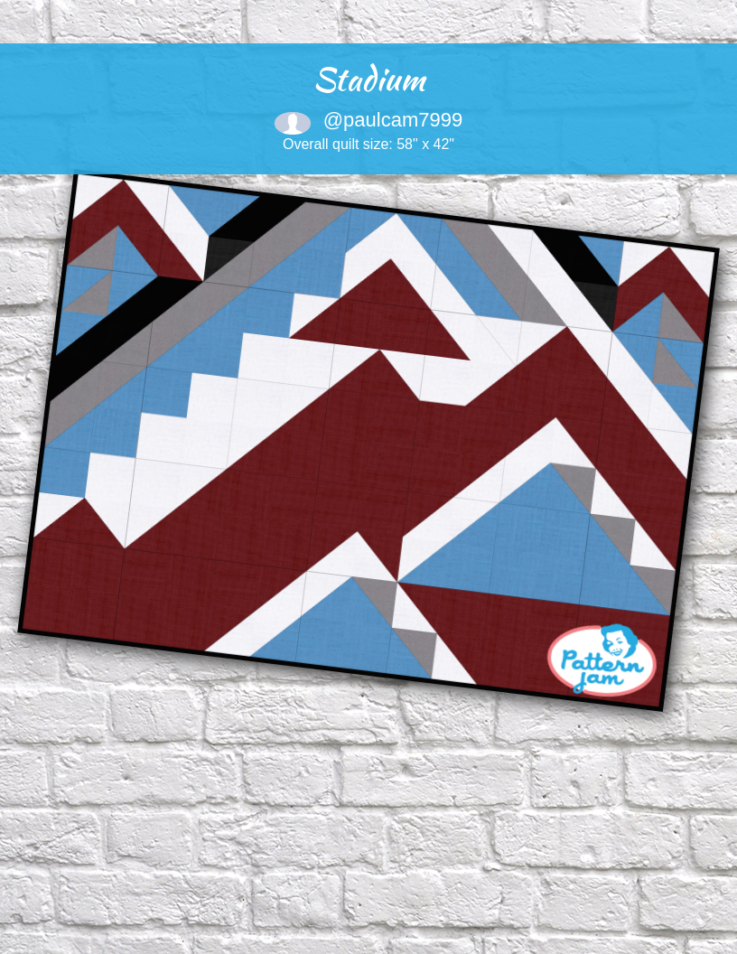 stadium - custom quilt designed by &#64;paulcam7999 using PatternJam quilt design software