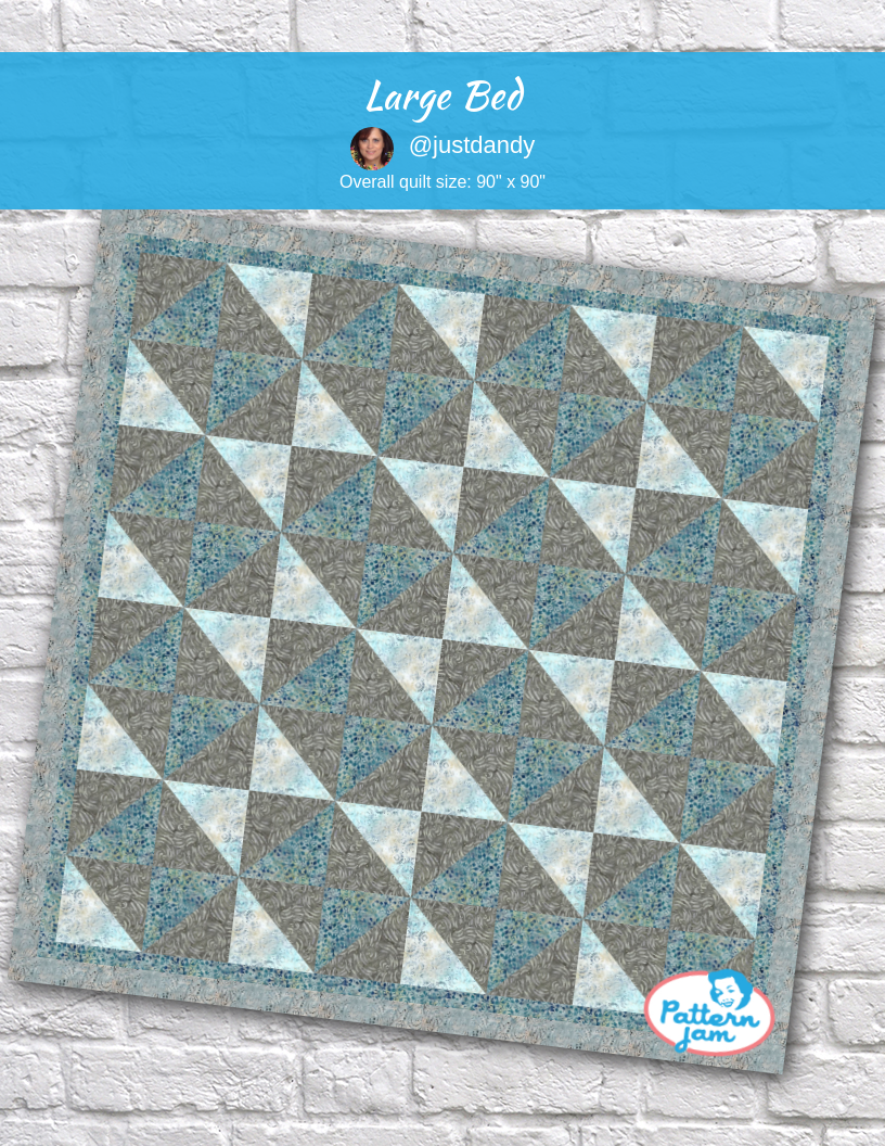 Large Bed - custom quilt designed by &#64;justdandy using PatternJam quilt design software