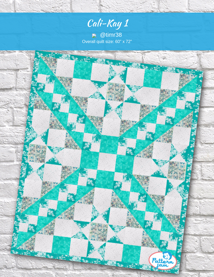 Cali-Kay 1 - custom quilt designed by &#64;timr38 using PatternJam quilt design software