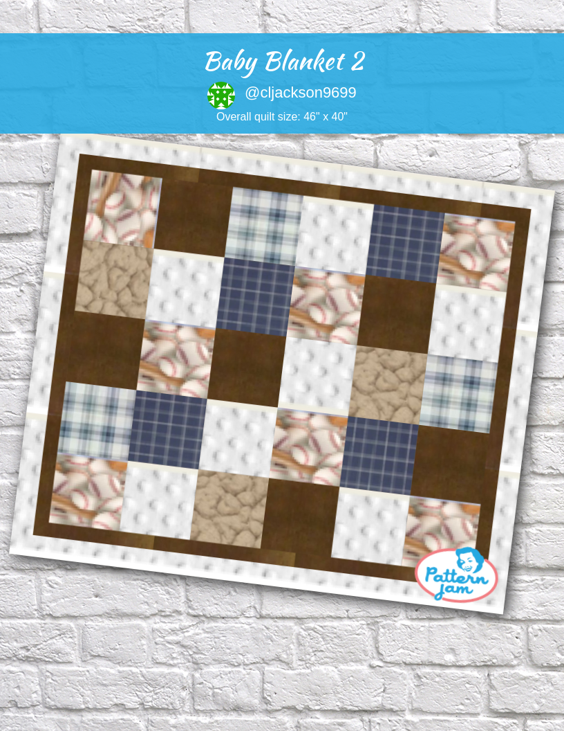 Baby Blanket 2 - custom quilt designed by &#64;cljackson9699 using PatternJam quilt design software