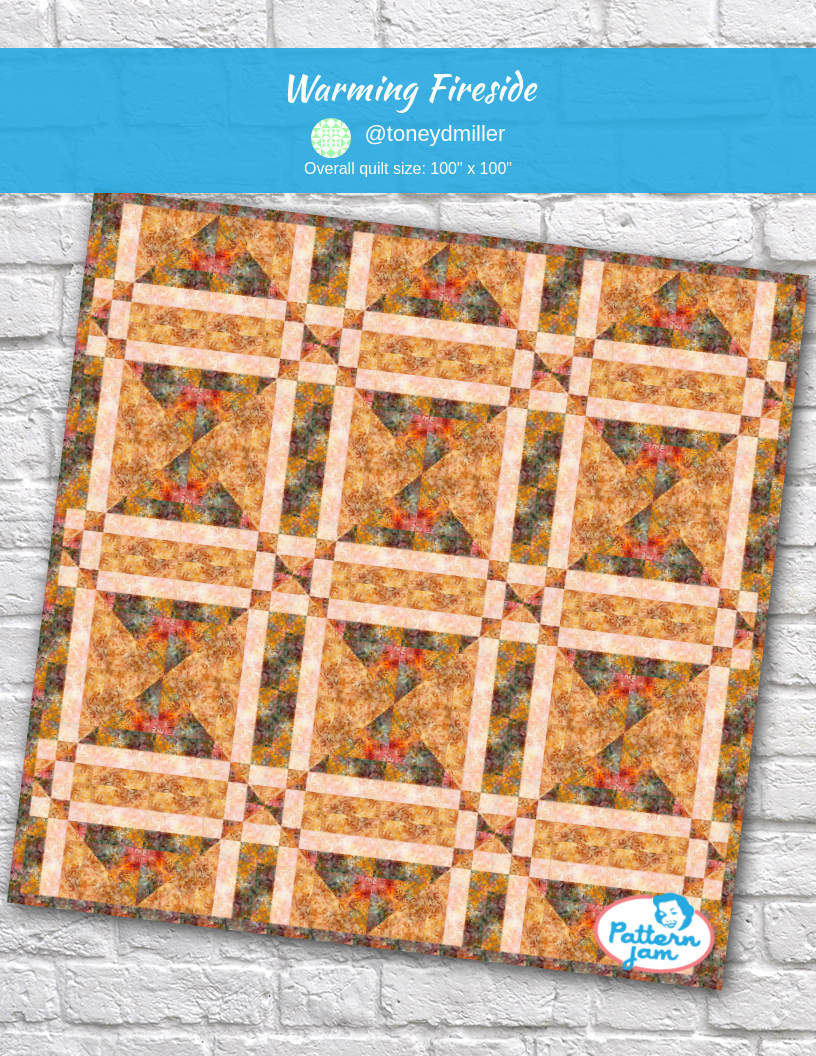Warming Fireside - custom quilt designed by &#64;toneydmiller using PatternJam quilt design software