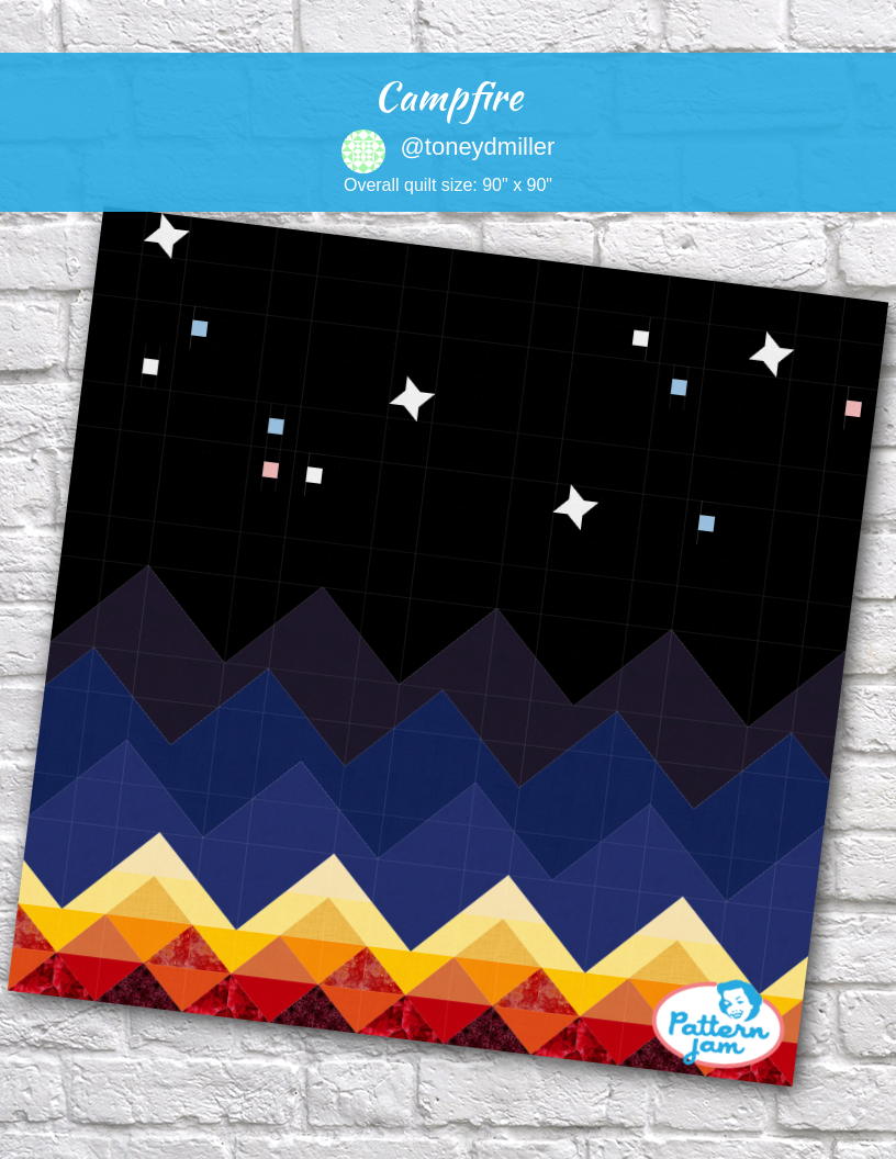 Campfire - custom quilt designed by &#64;toneydmiller using PatternJam quilt design software
