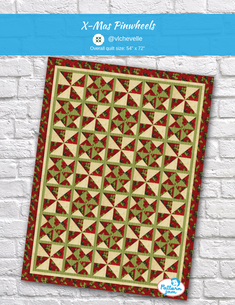 X-mas pinwheels - custom quilt designed by &#64;vlchevelle using PatternJam quilt design software