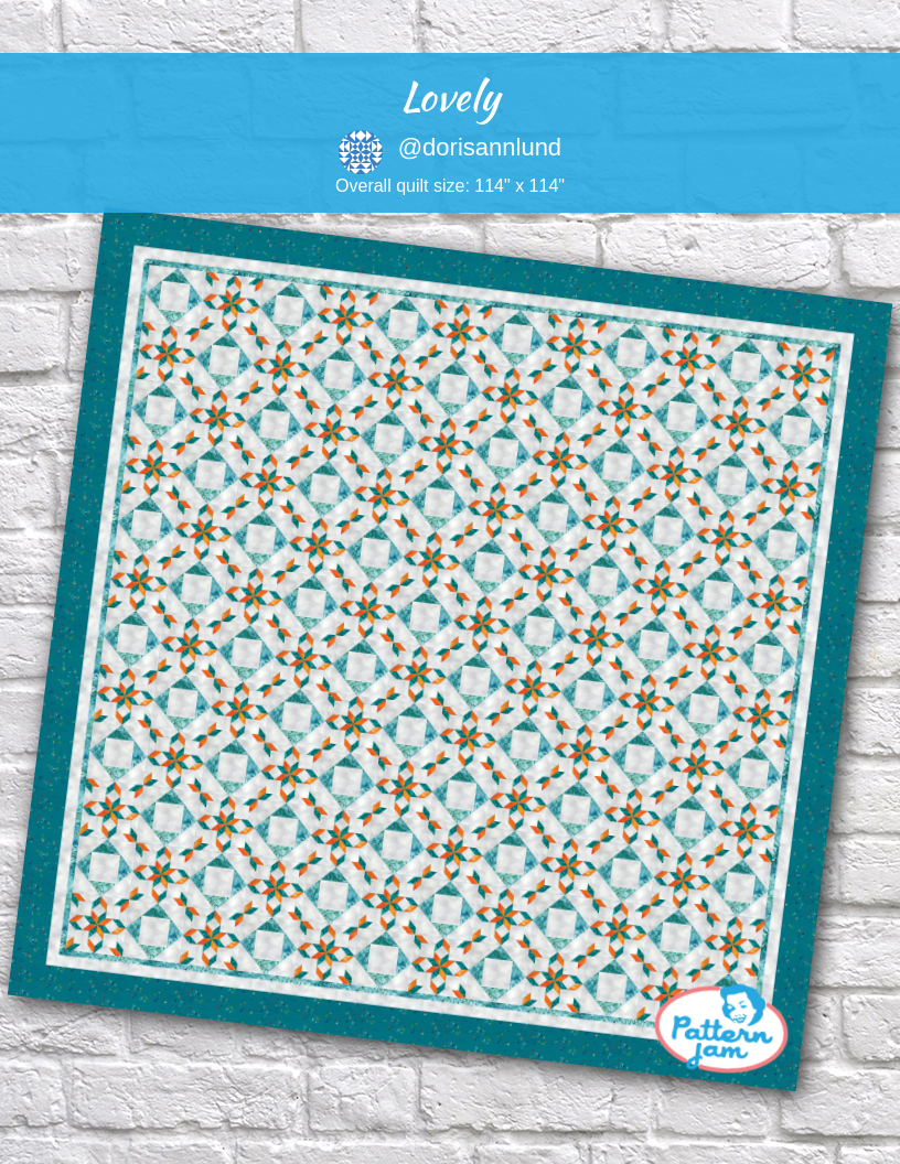 Lovely - custom quilt designed by &#64;dorisannlund using PatternJam quilt design software