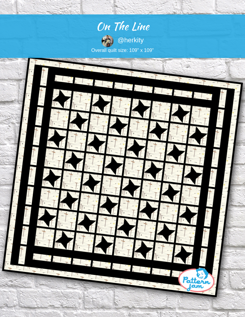 On the Line - custom quilt designed by &#64;herkity using PatternJam quilt design software