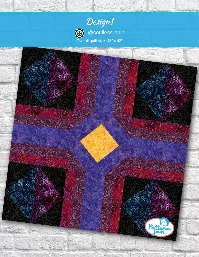design1 - custom quilt designed by &#64;soullessrobin using PatternJam quilt design software