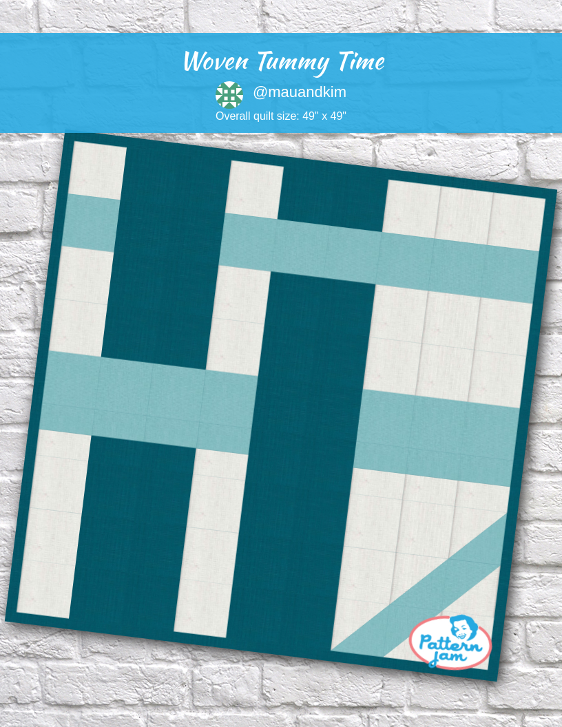Woven Tummy Time - custom quilt designed by &#64;mauandkim using PatternJam quilt design software