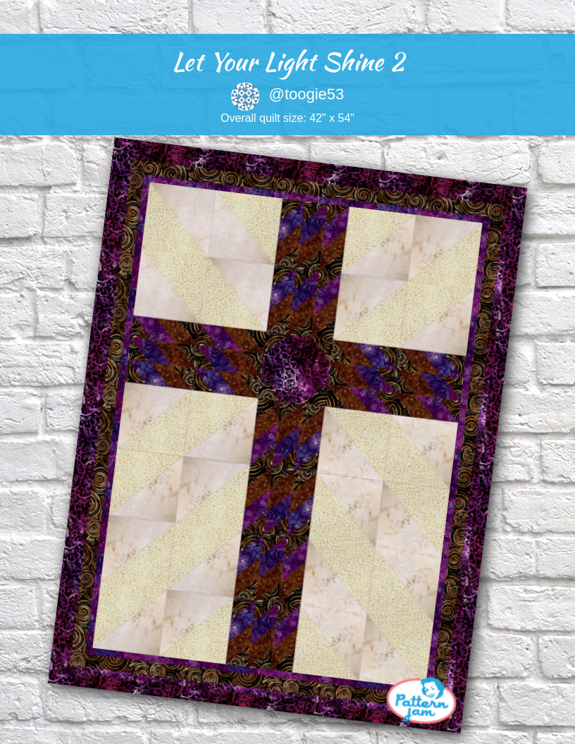 Let Your Light Shine 2 - custom quilt designed by &#64;toogie53 using PatternJam quilt design software