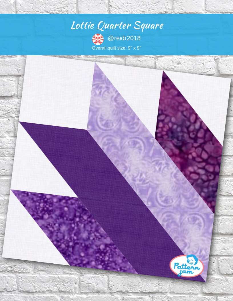 Lottie  Quarter Square - custom quilt designed by &#64;reidr2018 using PatternJam quilt design software