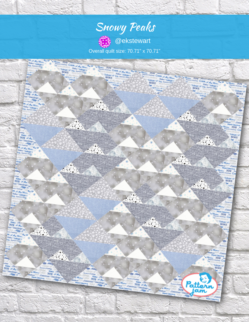 Snowy Peaks - custom quilt designed by &#64;ekstewart using PatternJam quilt design software