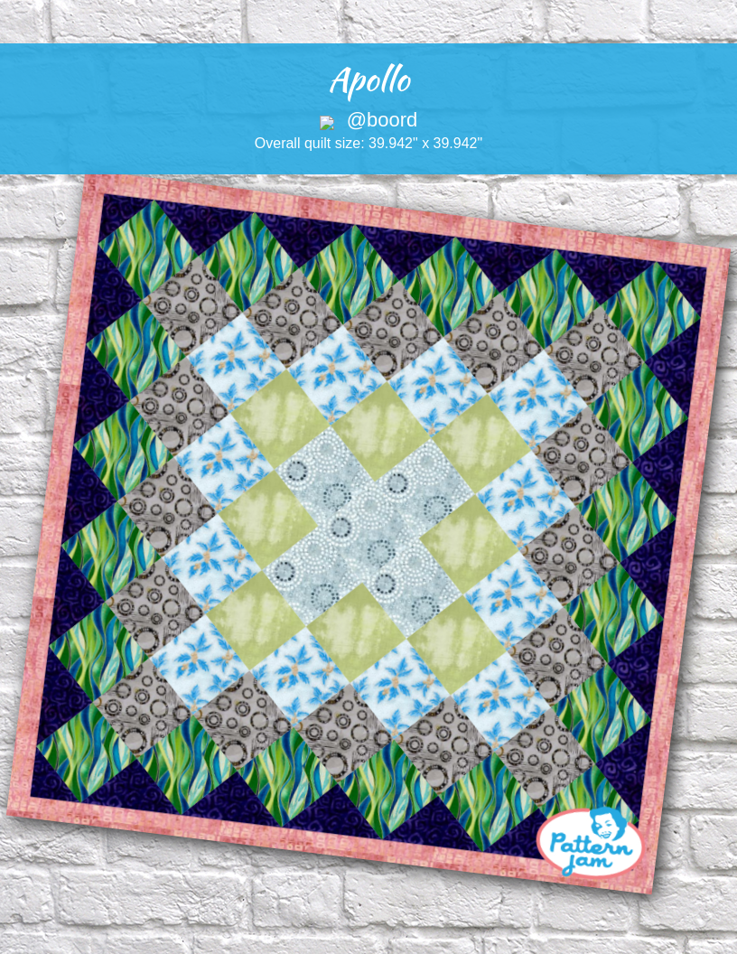 Apollo - custom quilt designed by &#64;boord using PatternJam quilt design software