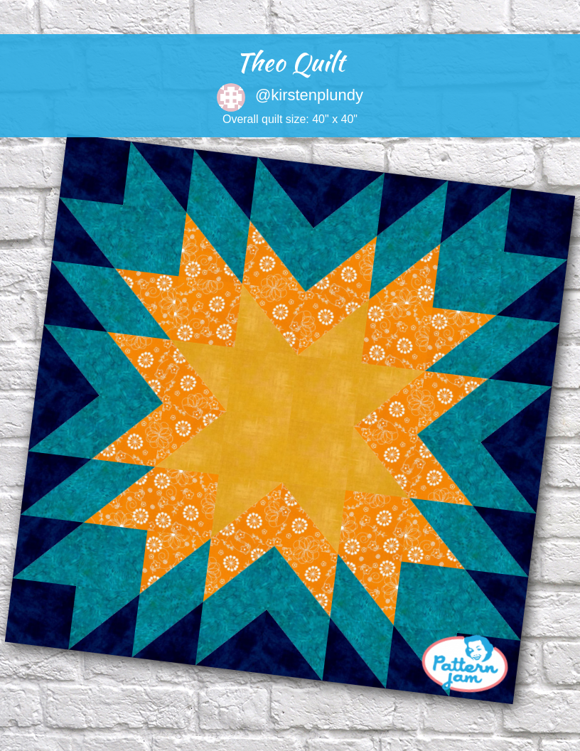Theo Quilt - custom quilt designed by &#64;kirstenplundy using PatternJam quilt design software