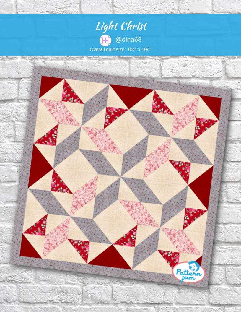 Light Christ - custom quilt designed by &#64;dina68 using PatternJam quilt design software