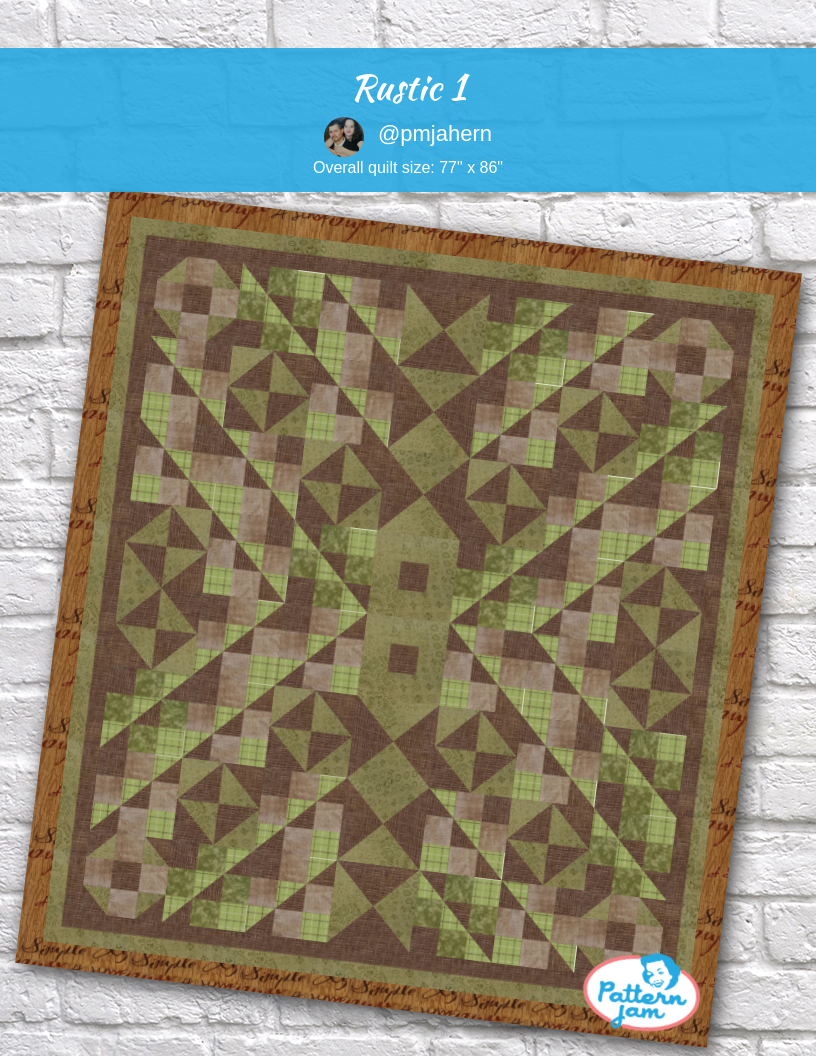 Rustic 1 - custom quilt designed by &#64;pmjahern using PatternJam quilt design software