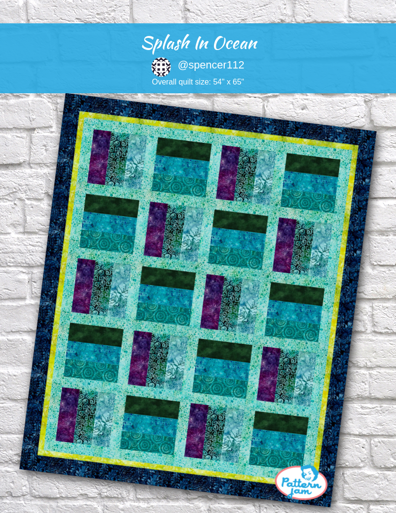 splash in ocean - custom quilt designed by &#64;spencer112 using PatternJam quilt design software