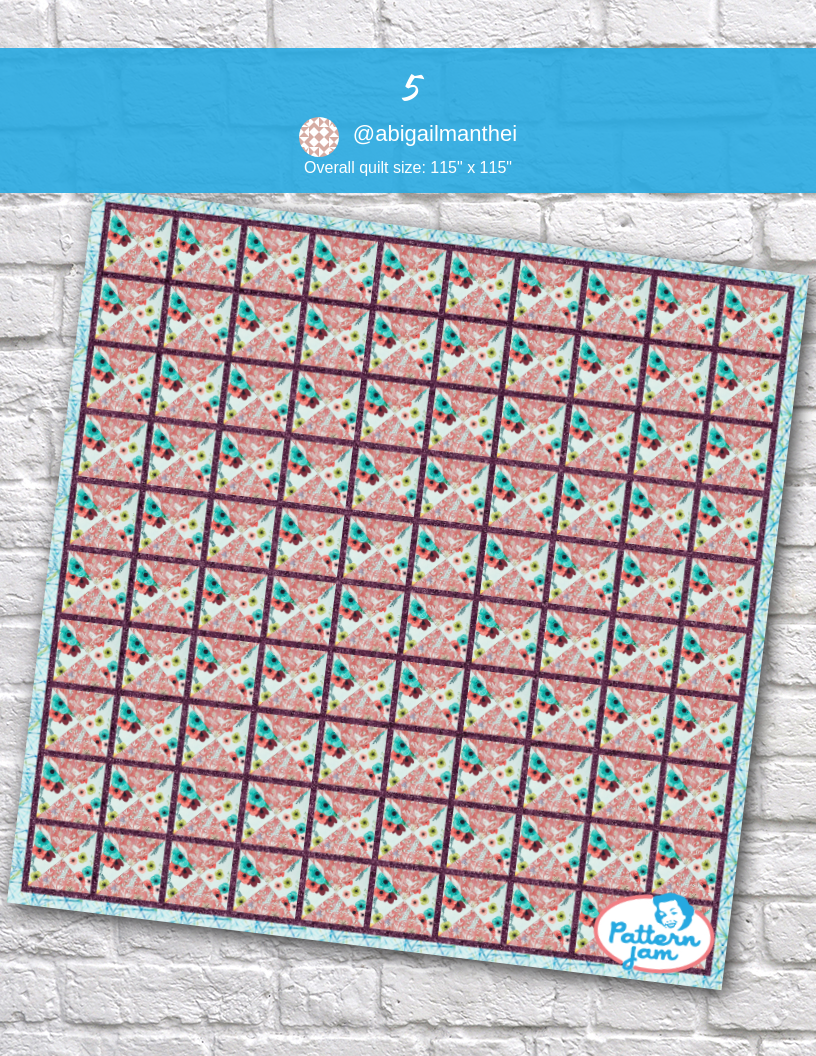5 - custom quilt designed by &#64;abigailmanthei using PatternJam quilt design software