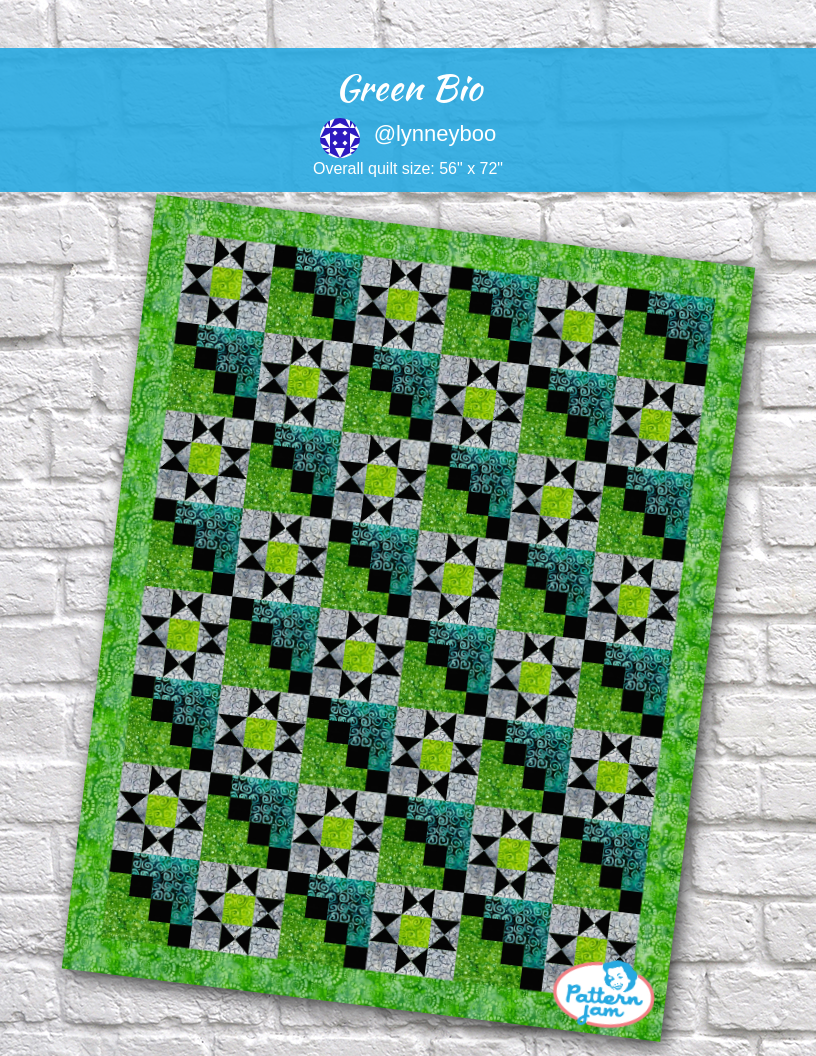 Green Bio - custom quilt designed by &#64;lynneyboo using PatternJam quilt design software