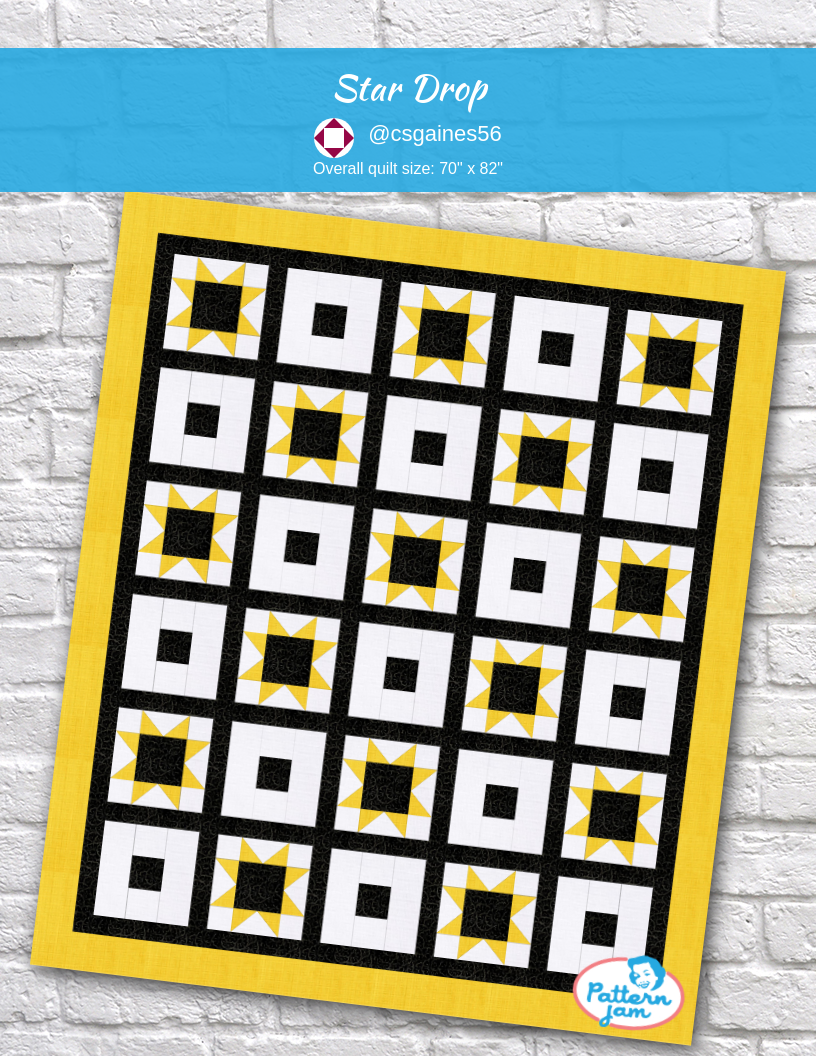 star drop - custom quilt designed by &#64;csgaines56 using PatternJam quilt design software