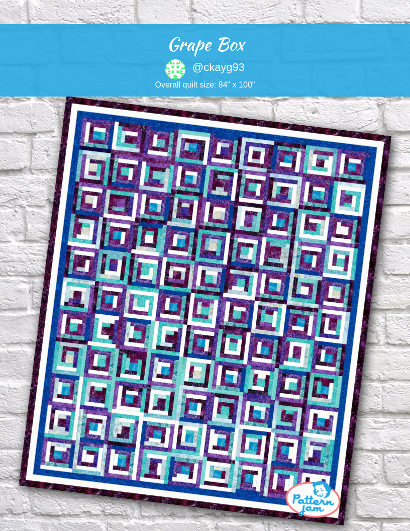 Grape Box - custom quilt designed by &#64;ckayg93 using PatternJam quilt design software