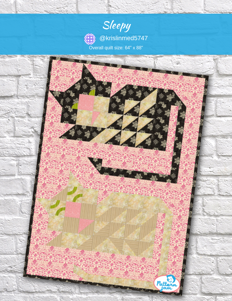 Sleepy - custom quilt designed by &#64;krislinmed5747 using PatternJam quilt design software