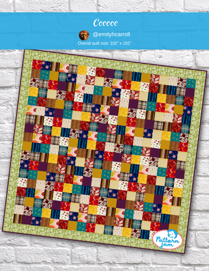 Cccccc - custom quilt designed by &#64;emilyhcarroll using PatternJam quilt design software