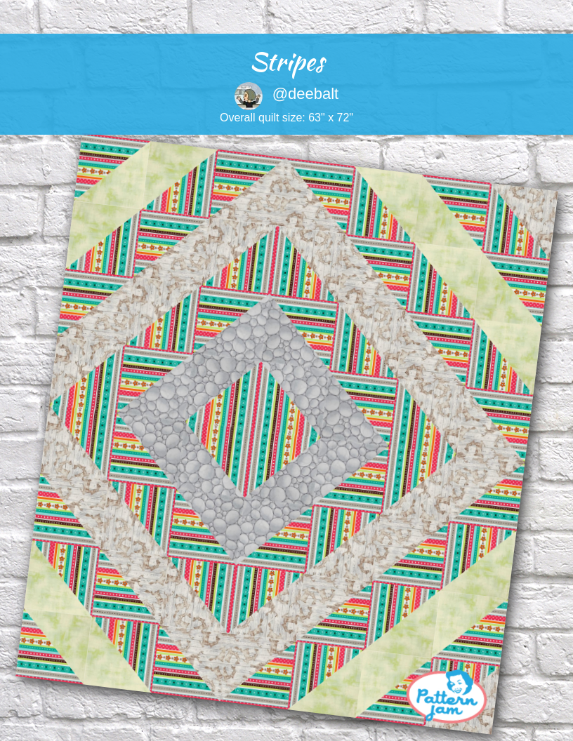 stripes - custom quilt designed by &#64;deebalt using PatternJam quilt design software