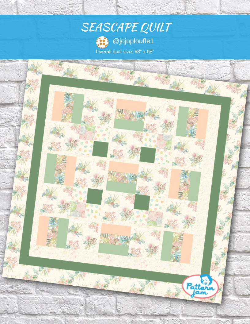 SEASCAPE QUILT - custom quilt designed by &#64;jojoplouffe1 using PatternJam quilt design software