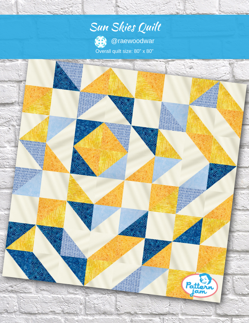 Sun Skies Quilt - custom quilt designed by &#64;raewoodwar using PatternJam quilt design software