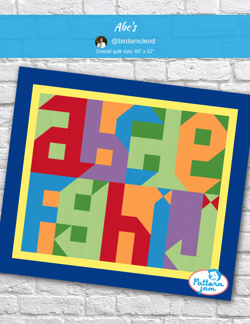 abc's - custom quilt designed by &#64;birdamcleod using PatternJam quilt design software