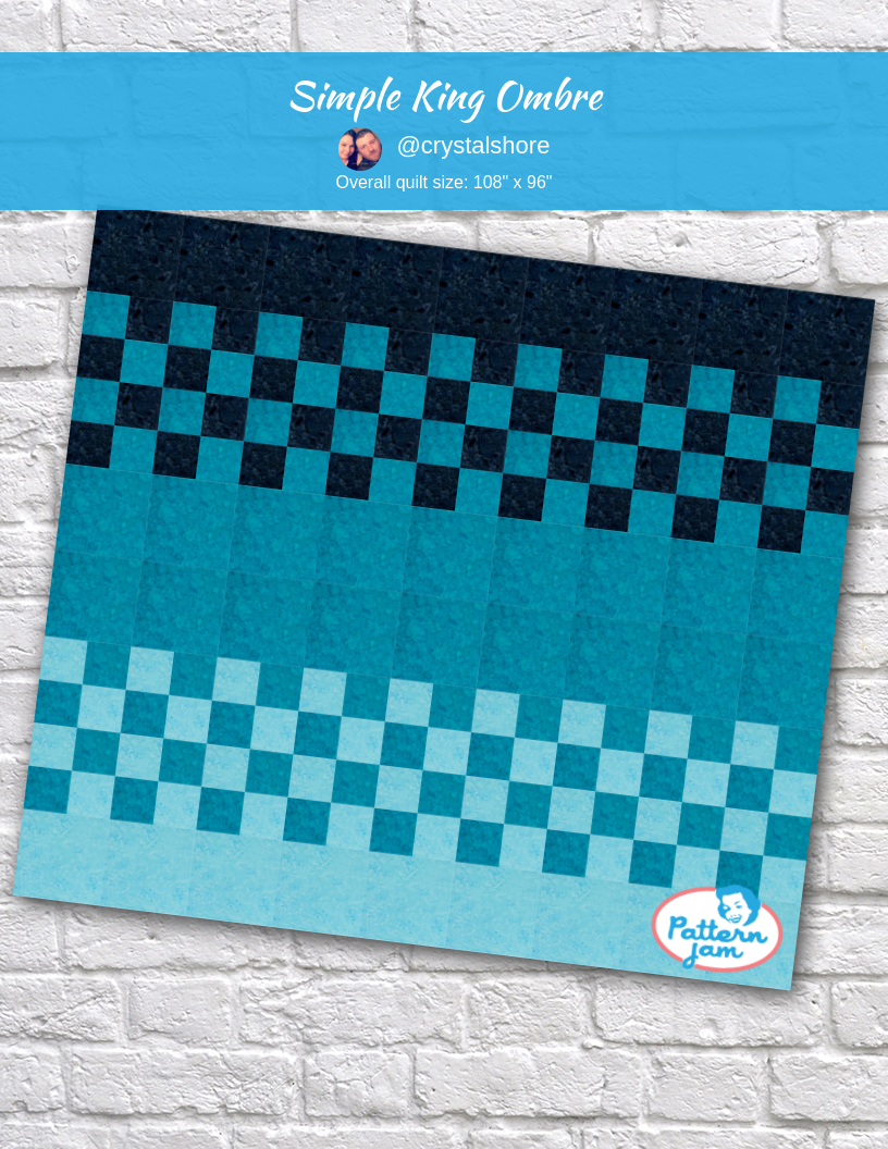 Simple King Ombre - custom quilt designed by &#64;crystalshore using PatternJam quilt design software
