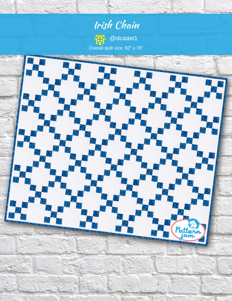 Irish chain - custom quilt designed by &#64;dcaaw1 using PatternJam quilt design software